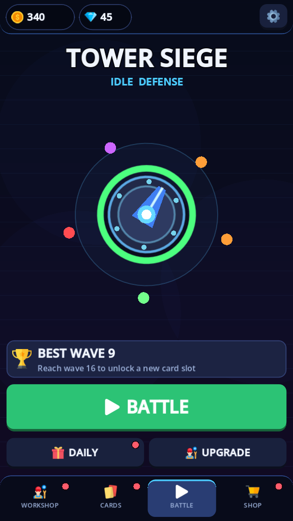 Main menu